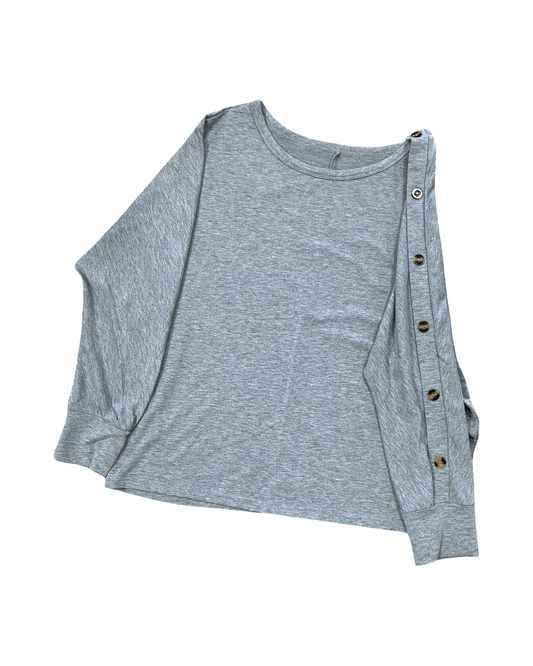 Top Ls By Clothes Mentor In Grey, Size:L