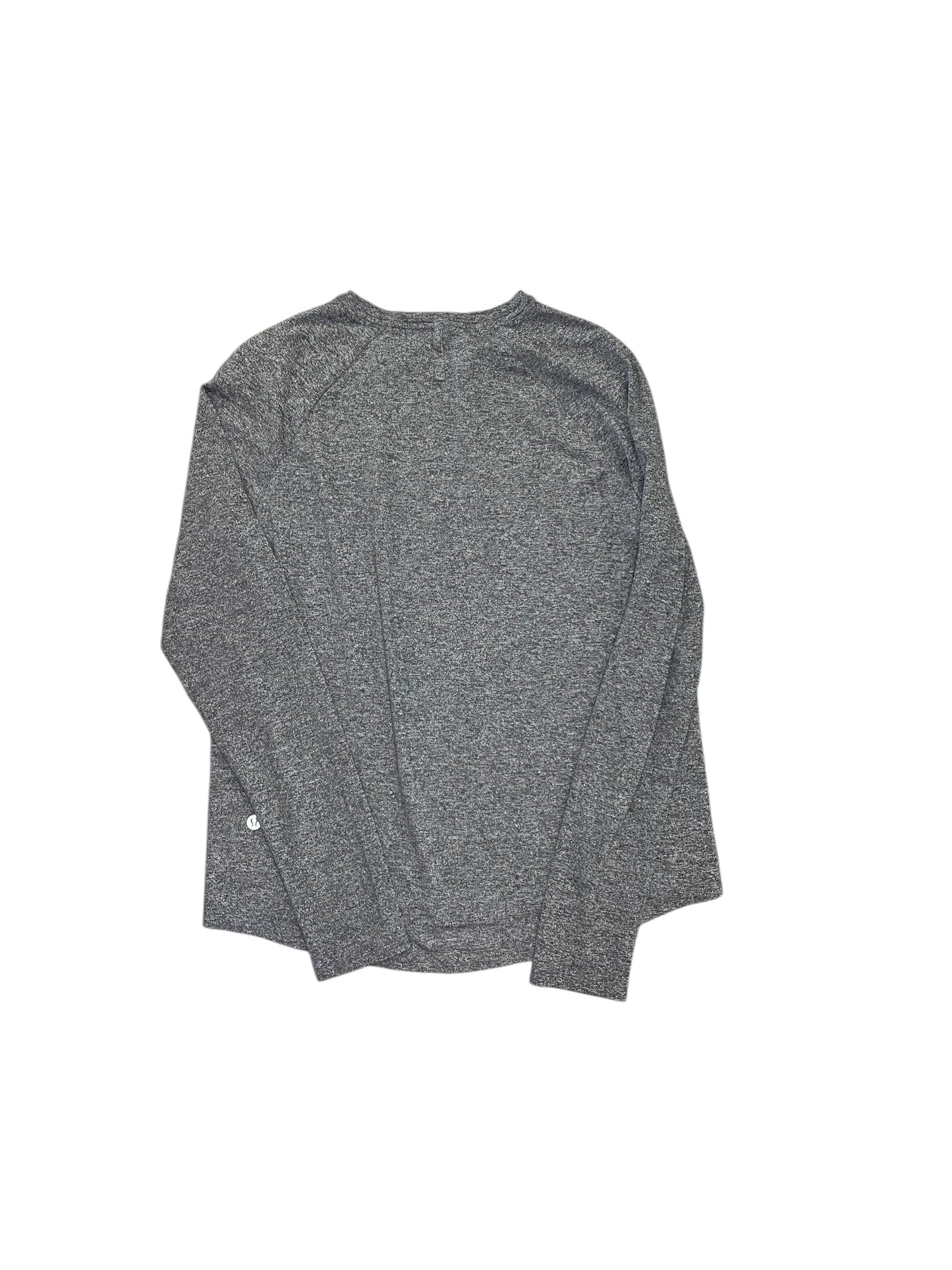 Athletic Top Ls Collar By Lululemon In Grey, Size:S