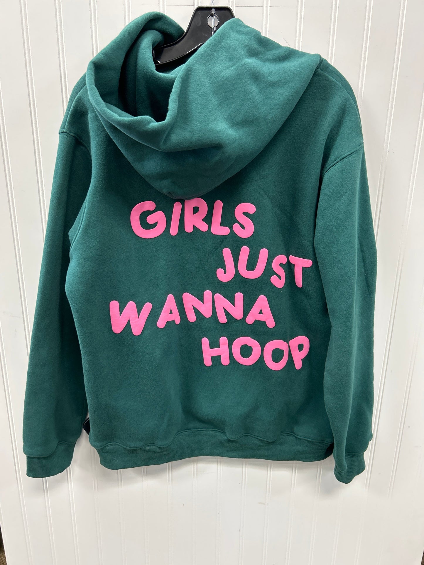Sweatshirt Hoodie By Clothes Mentor In Green, Size:M