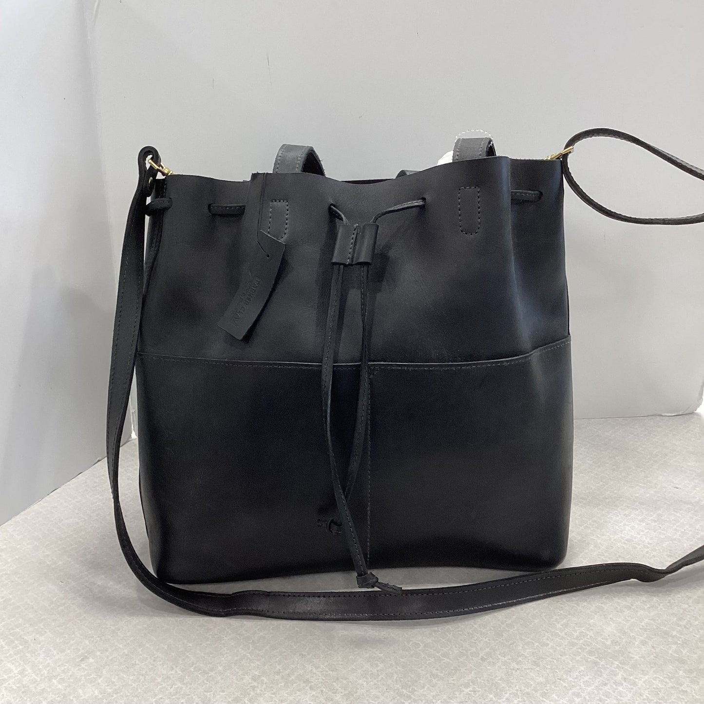 Handbag Leather By Parker Clay, Size: Large