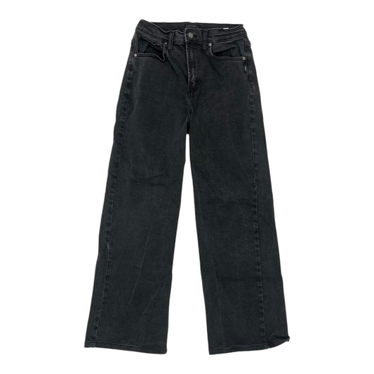 Jeans Wide Leg By Silver In Black Denim, Size:4