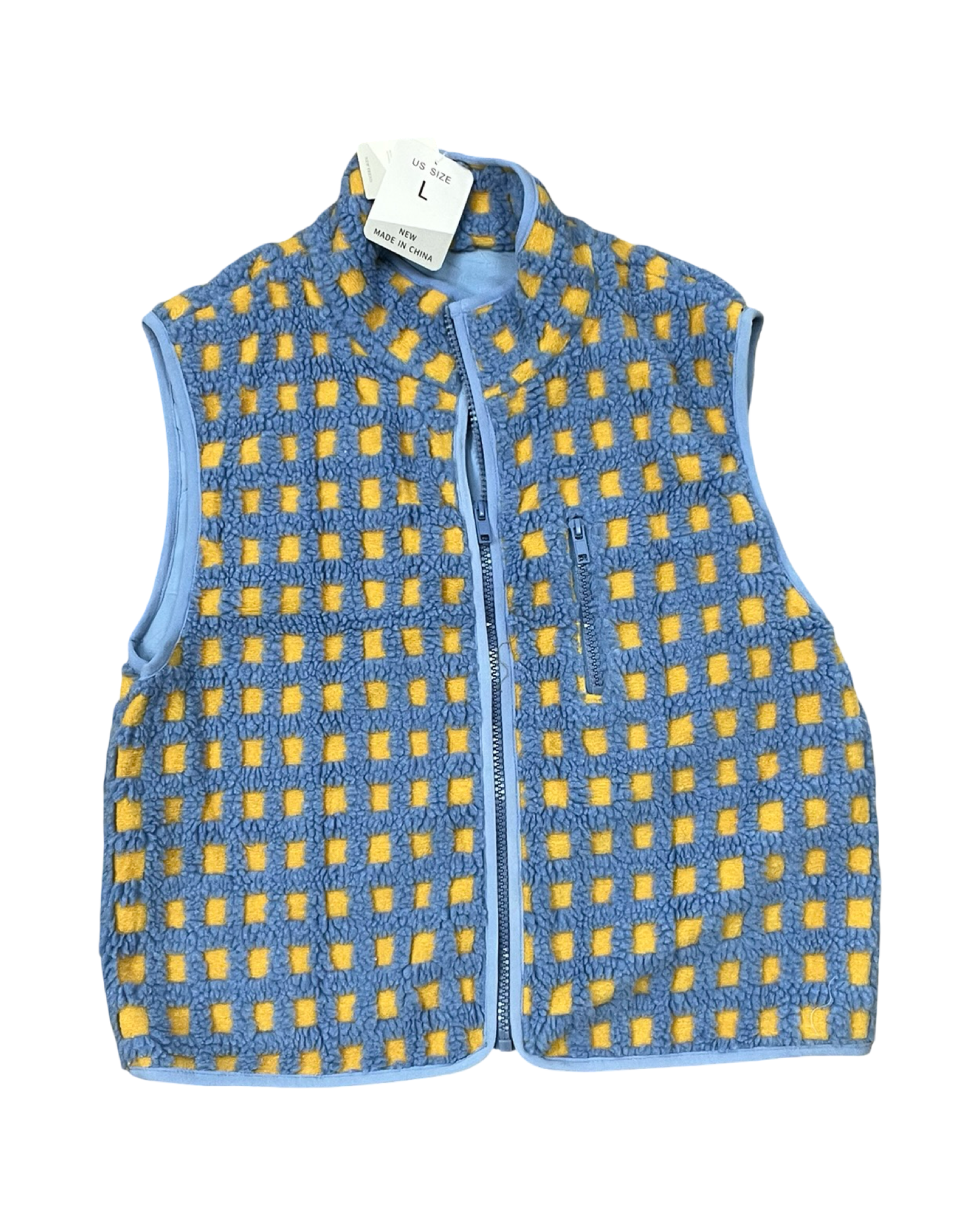 Vest Other By Clothes Mentor In Blue & Yellow, Size:L