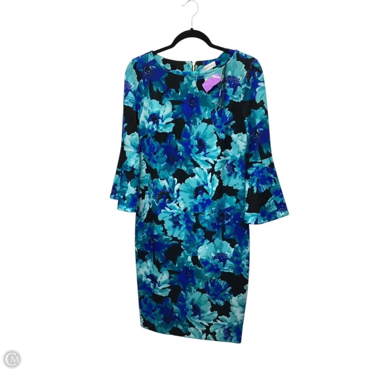 Dress Work By Calvin Klein In Blue, Size: 8