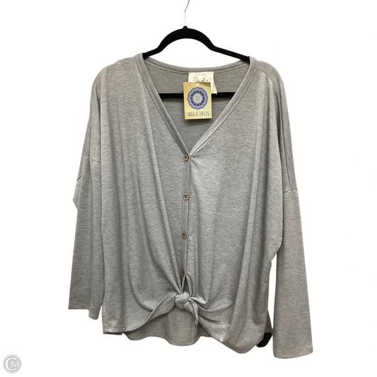Top Long Sleeve By Fantastic Fawn In Grey, Size: L