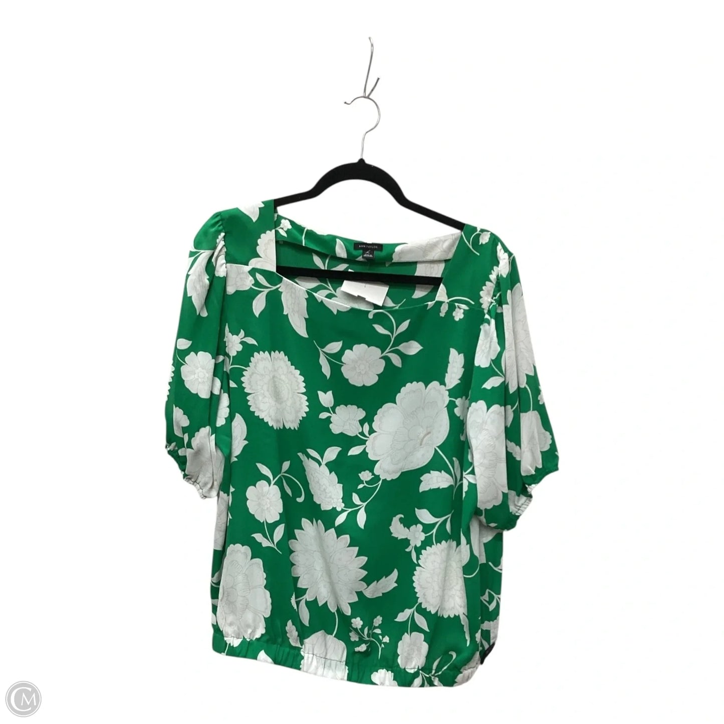 Top Short Sleeve By Ann Taylor In Green, Size: Xl