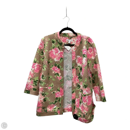Cardigan By Isaac Mizrahi Live Qvc In Floral Print, Size: L