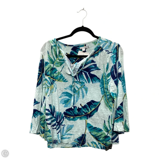 Top Long Sleeve By Chicos In Blue, Size: Xl