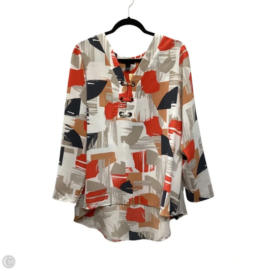 Top Long Sleeve By Alfani In Multi-colored, Size: 16
