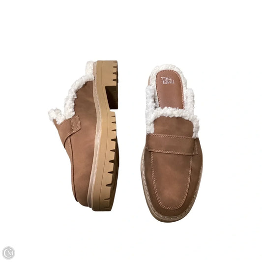 Shoes Heels Platform By Time And Tru In Brown, Size: 8
