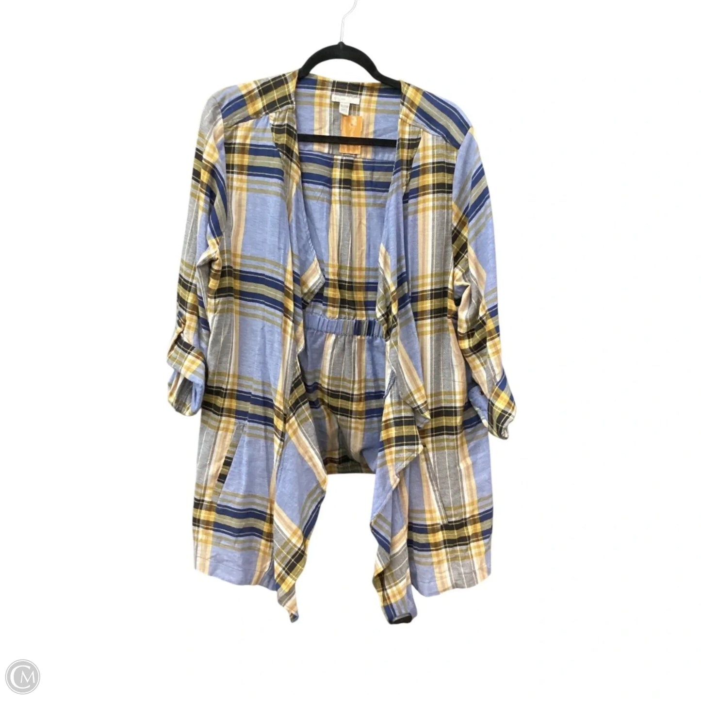 Top Long Sleeve By Cato In Blue, Size: 1x