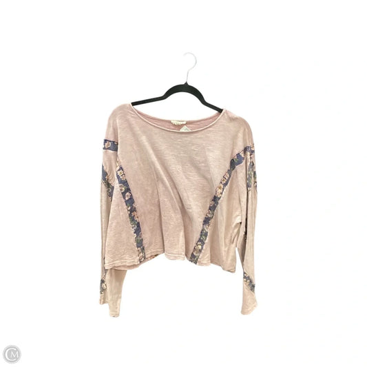 Top Long Sleeve By Easel In Pink, Size: M