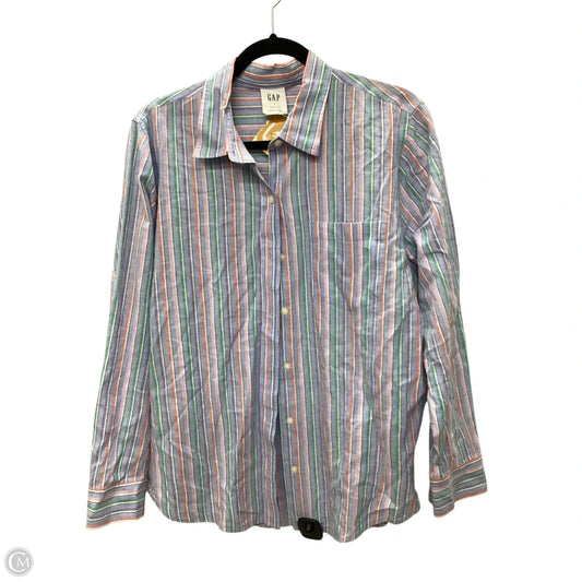 Top Long Sleeve By Gap In Multi-colored, Size: L