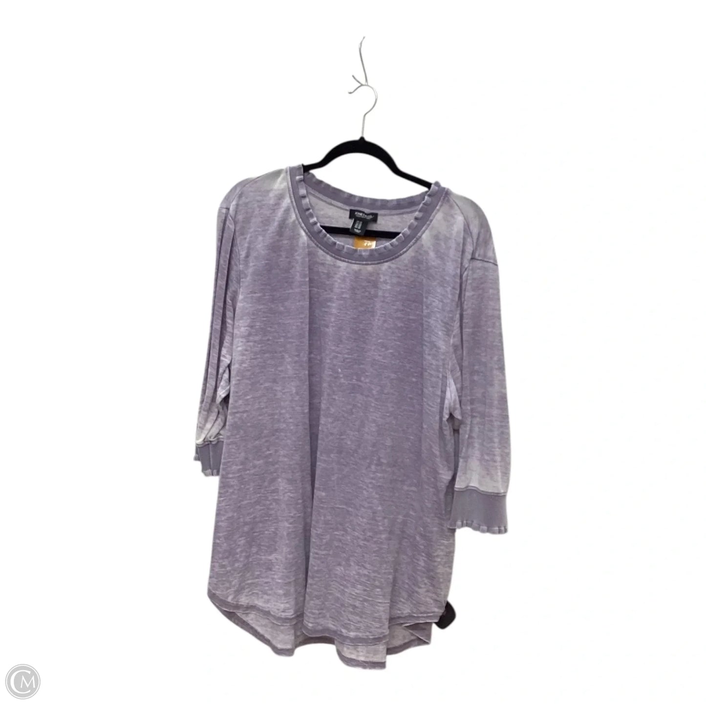 Top Long Sleeve By Jones And Co In Purple, Size: 2x