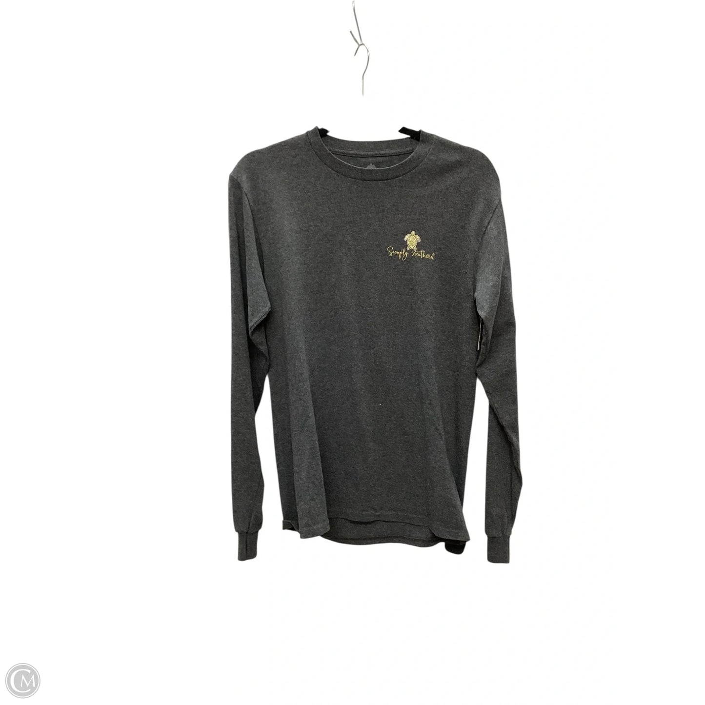 Top Long Sleeve Basic By Simply Southern In Grey, Size: S
