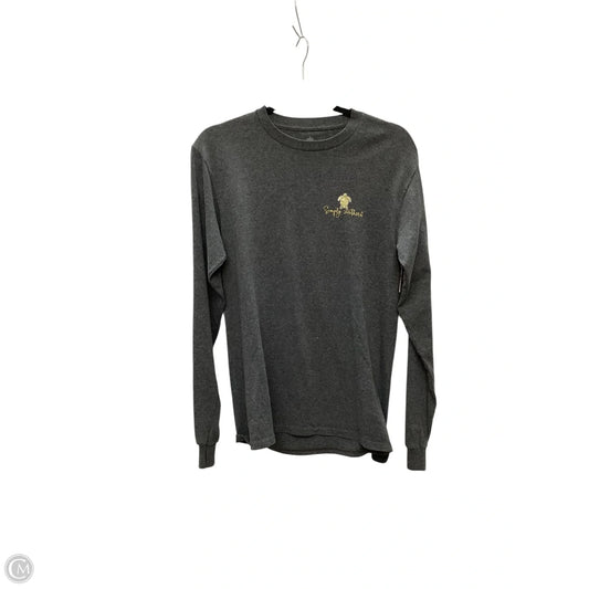 Top Long Sleeve Basic By Simply Southern In Grey, Size: S