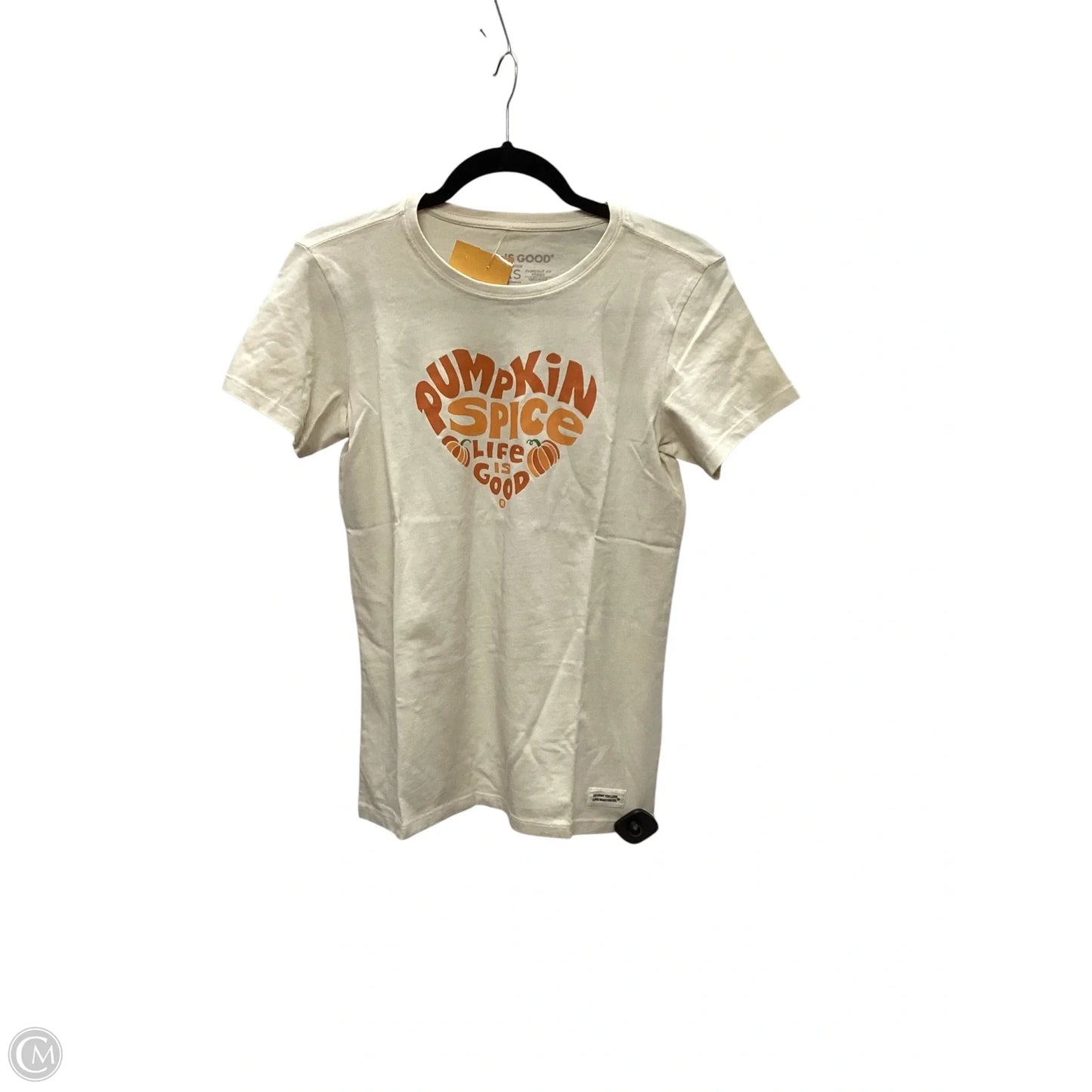 Top Short Sleeve Basic By Life Is Good In Cream, Size: Xs