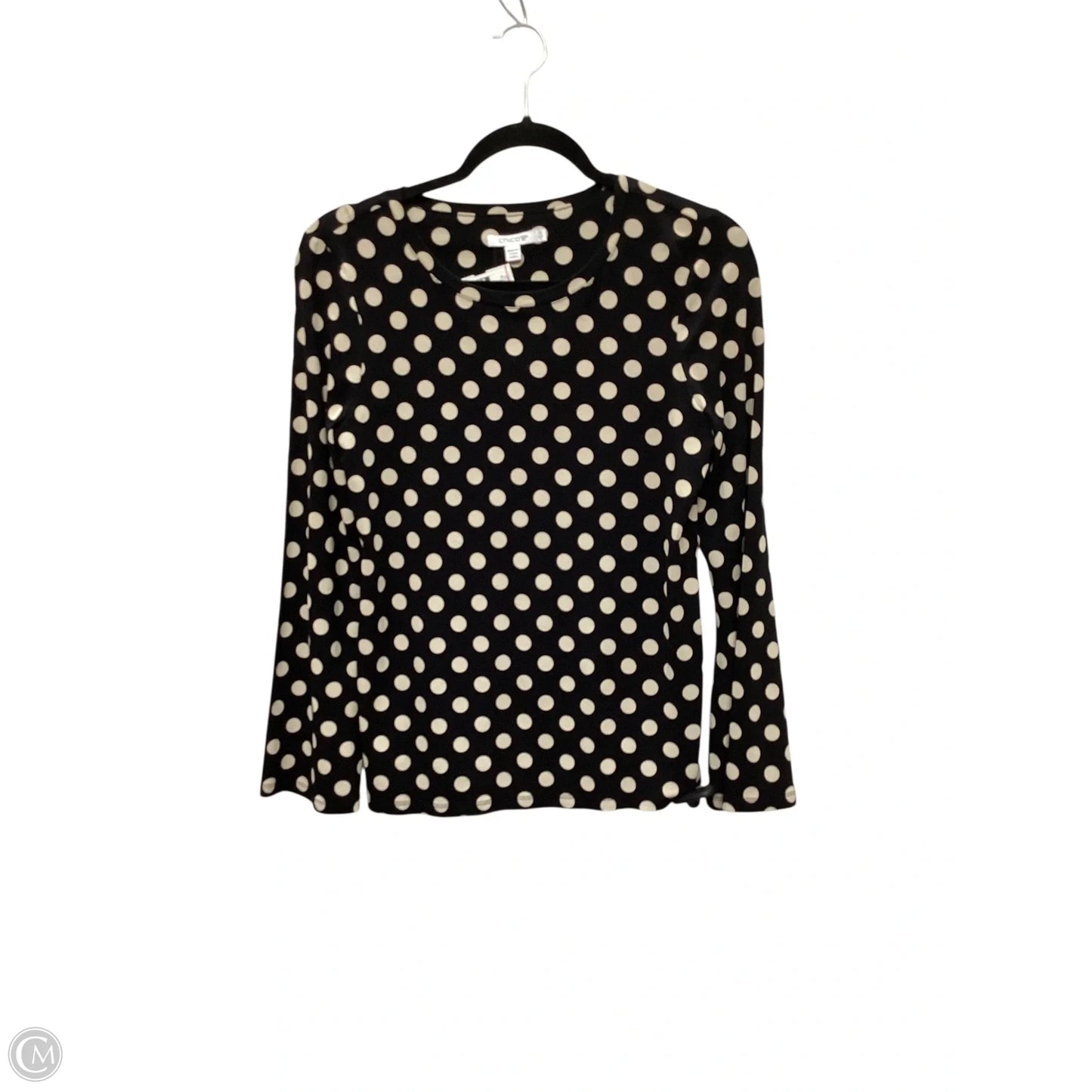 Top Long Sleeve By Chicos In Polkadot Pattern, Size: 0