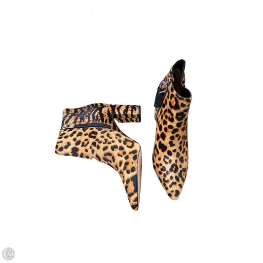 Boots Ankle Heels By Antonio In Animal Print, Size: 7