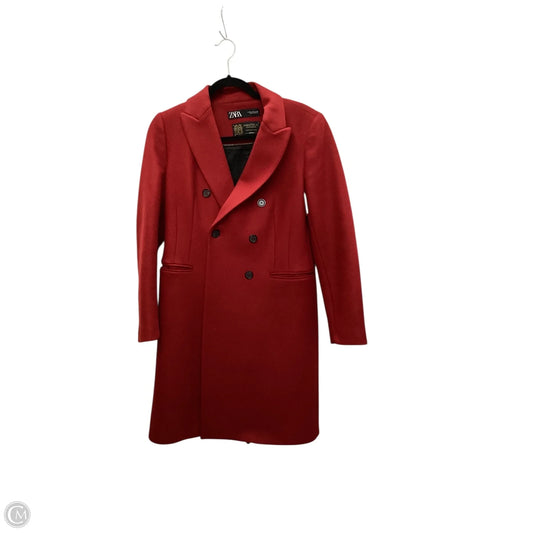 Coat Peacoat By Zara In Red, Size: M