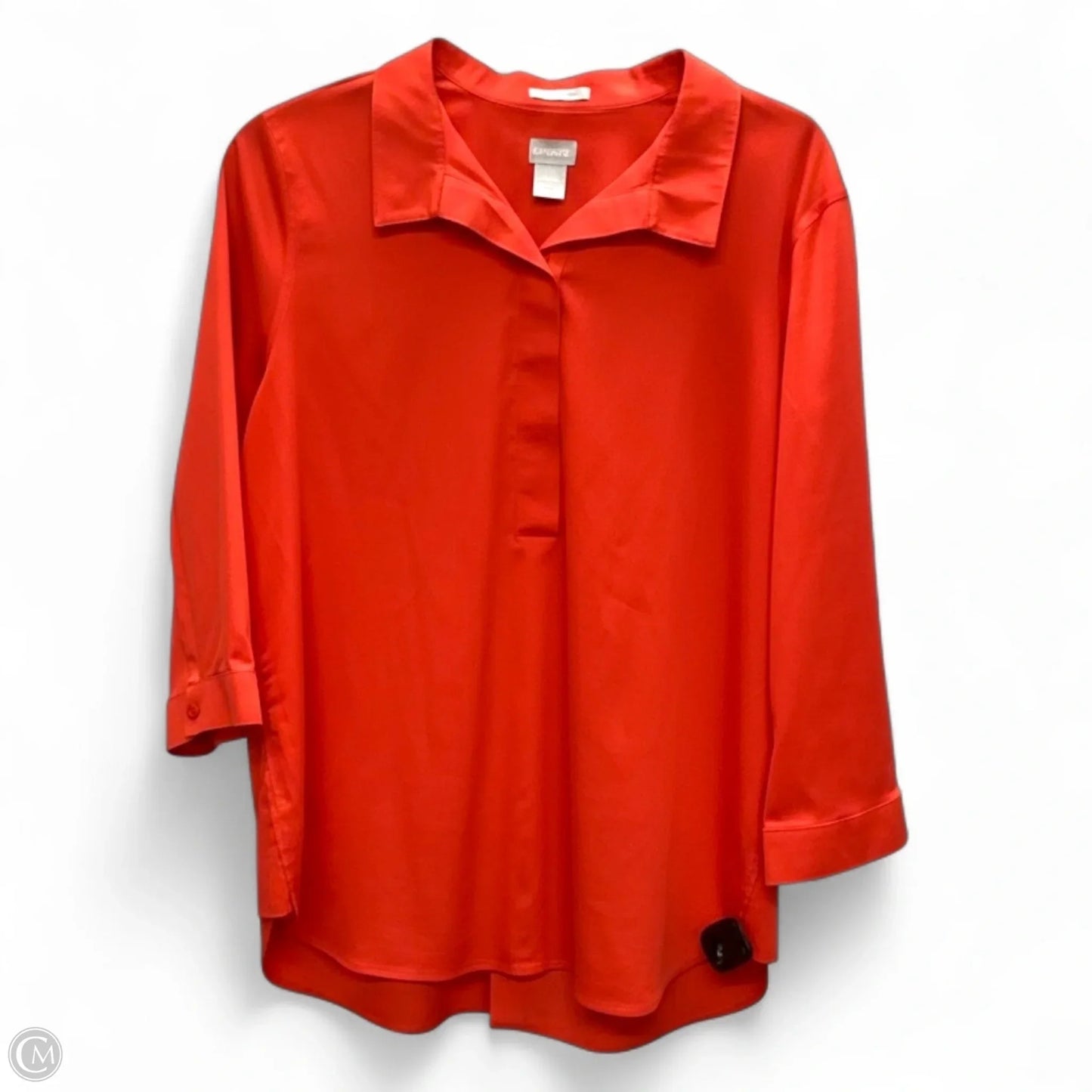 Top Long Sleeve By Chicos In Red, Size: M