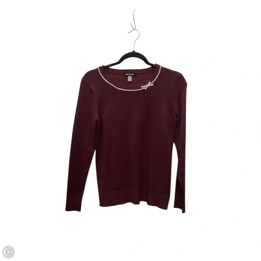 Top Long Sleeve By Cable And Gauge In Red, Size: S