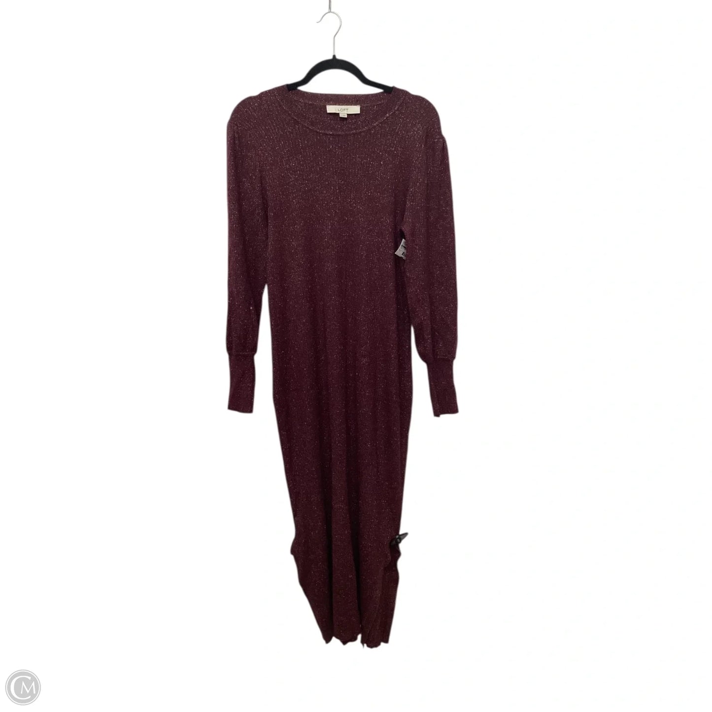 Dress Sweater By Loft In Purple, Size: L