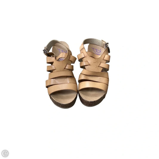 Sandals Heels Wedge By Blowfish In Brown, Size: 8.5