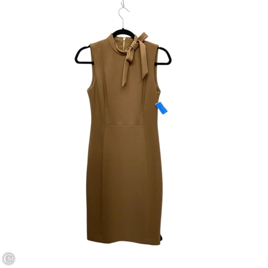 Dress Work By Calvin Klein In Tan, Size: 4