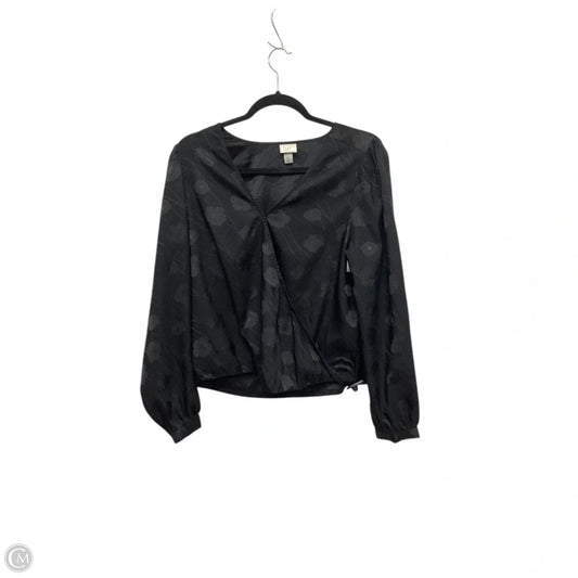 Top Long Sleeve By A New Day In Black, Size: M