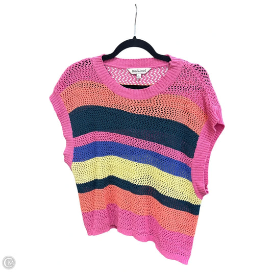 Vest Sweater By Davi & Dani In Striped Pattern, Size: L