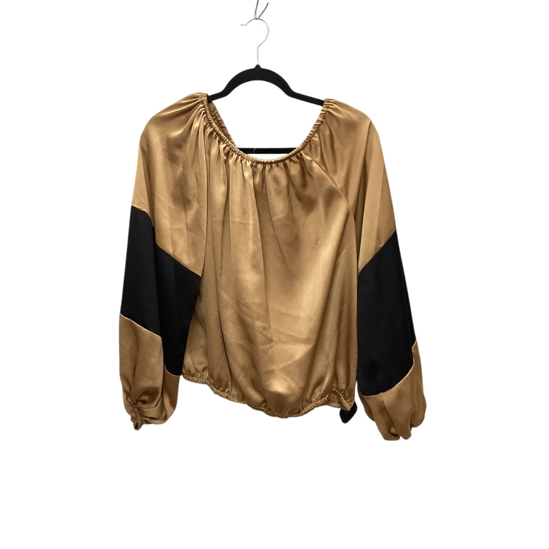 Top Long Sleeve By Vince Camuto In Brown, Size: M
