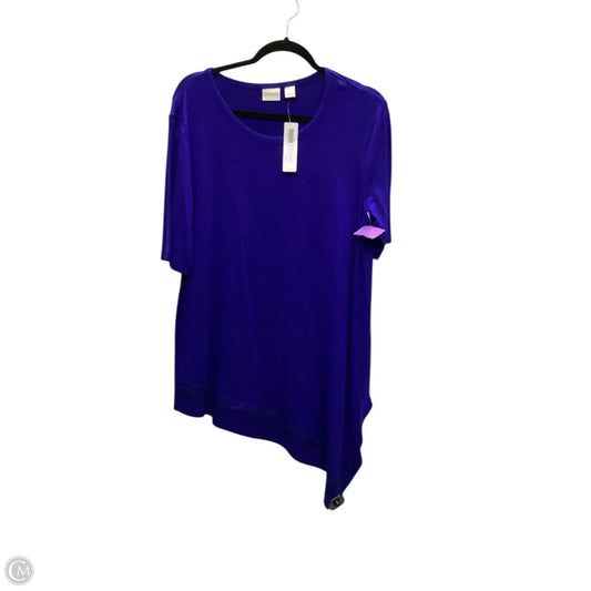 Top Short Sleeve By Chicos In Blue, Size: M