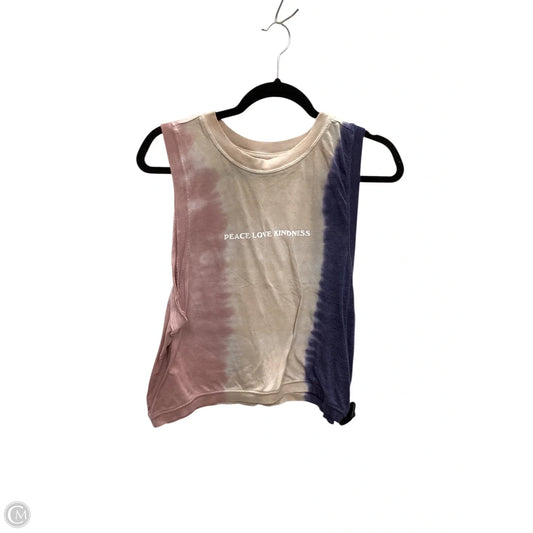 Athletic Tank Top By Spiritual Gangster In Tie Dye Print, Size: S