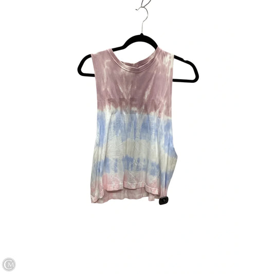 Athletic Tank Top By Spiritual Gangster In Tie Dye Print, Size: S