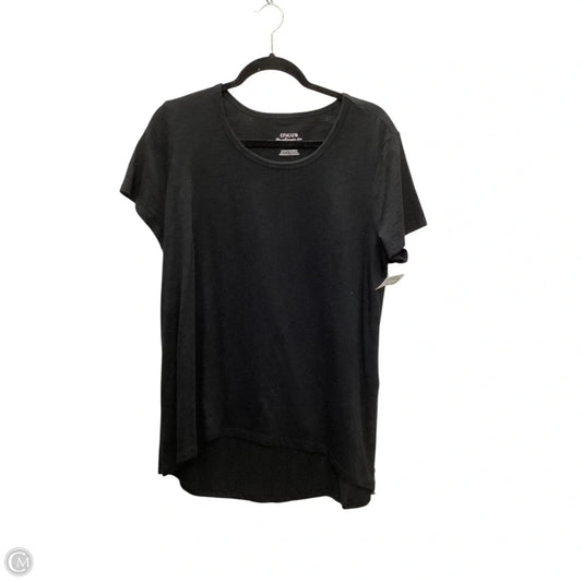 Top Short Sleeve Basic By Chicos In Black, Size: L