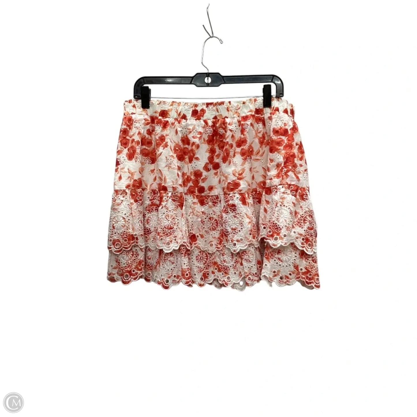 Skirt Mini & Short By Cmc In Orange & White, Size: Xl