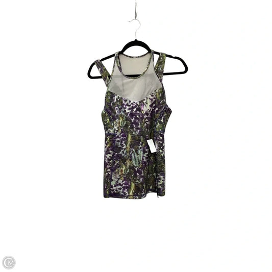 Athletic Tank Top By Lululemon In Green & Purple, Size: 8