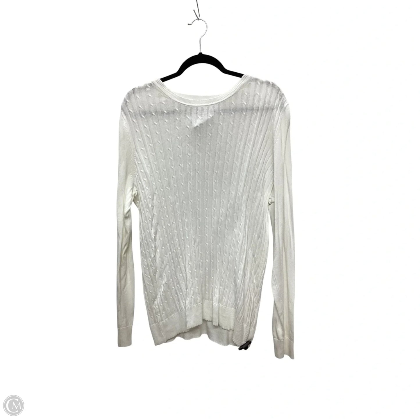 Top Long Sleeve By Kim Rogers In White, Size: Xl