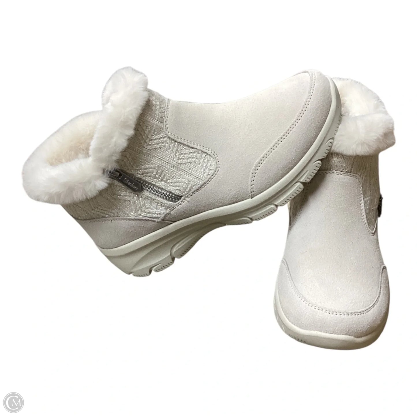 Boots Ankle Flats By Skechers In Cream, Size: 7.5