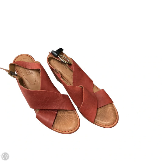 Sandals Heels Platform By Born In Red, Size: 10