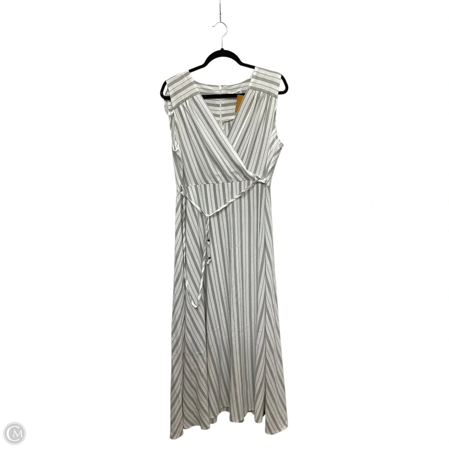 Dress Casual Maxi By Calvin Klein In Striped Pattern, Size: 16