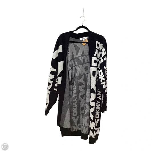 Cardigan By Dkny In Black & White, Size: 1x