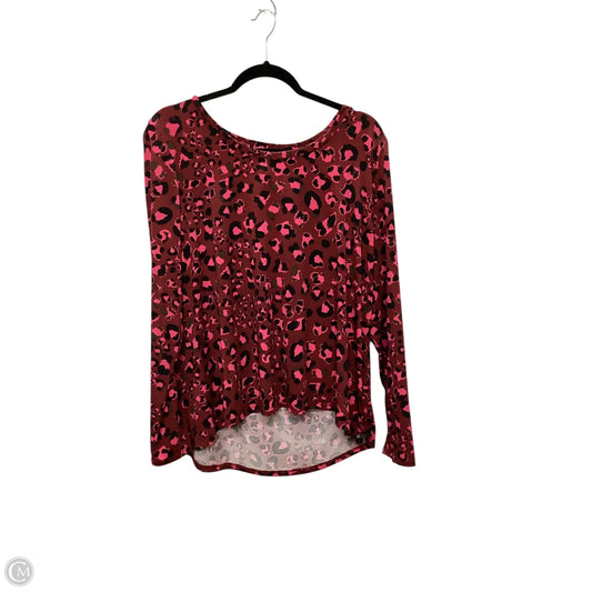Blouse Long Sleeve By Iman Hsn In Red, Size: Xl