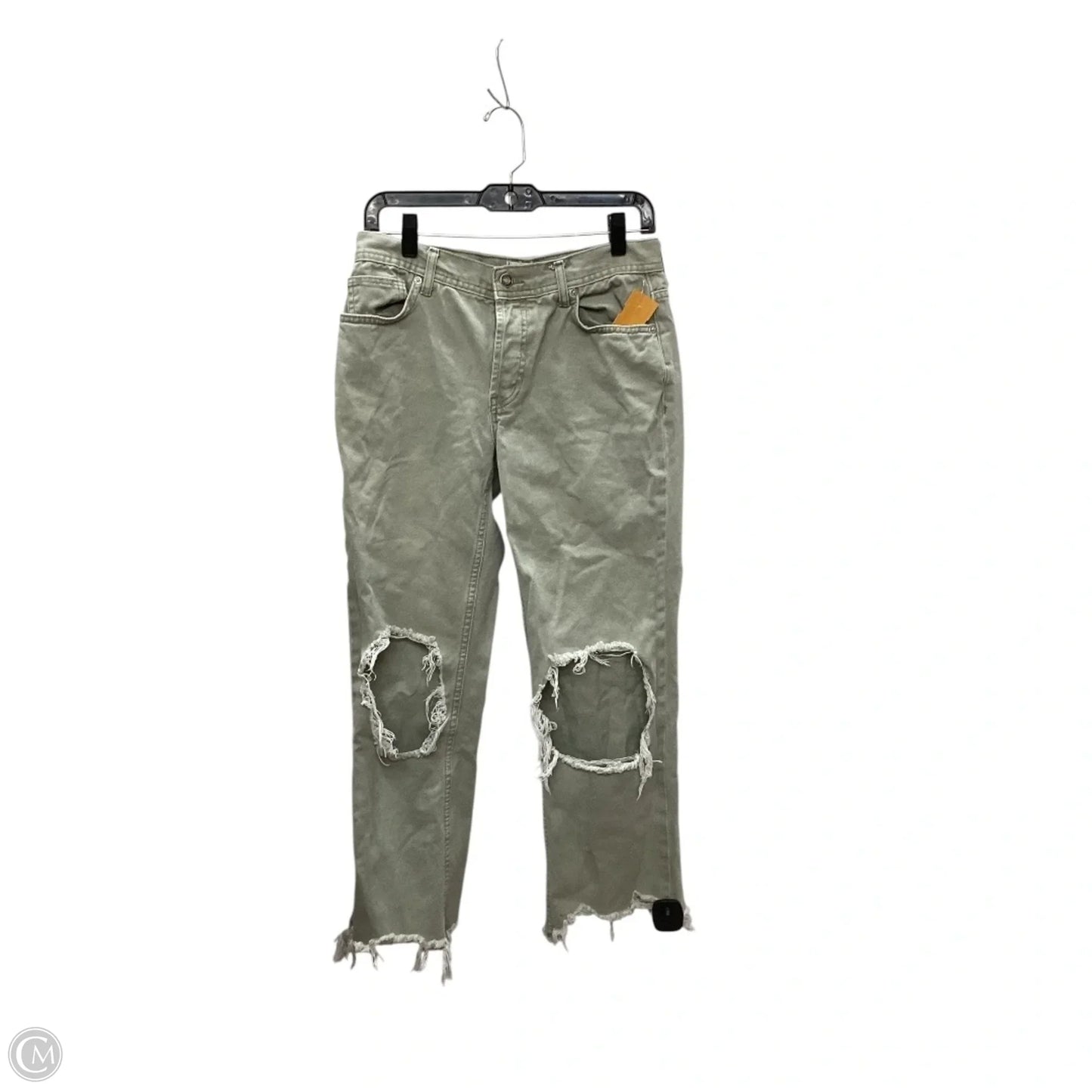 Jeans Cropped By We The Free In Green Denim, Size: 2