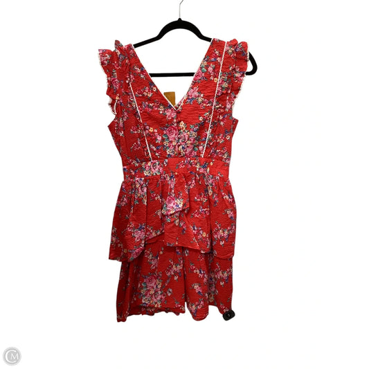 Dress Casual Short By Betsey Johnson In Red, Size: M