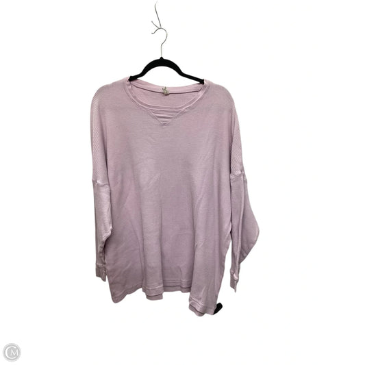 Top Long Sleeve By Free People In Purple, Size: S