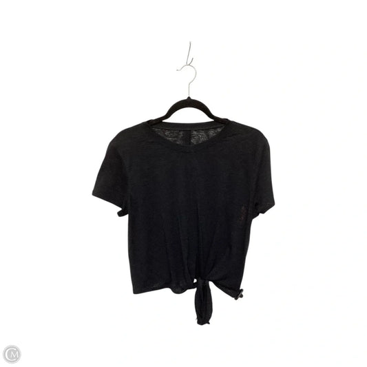 Athletic Top Short Sleeve By Lululemon In Black, Size: 8