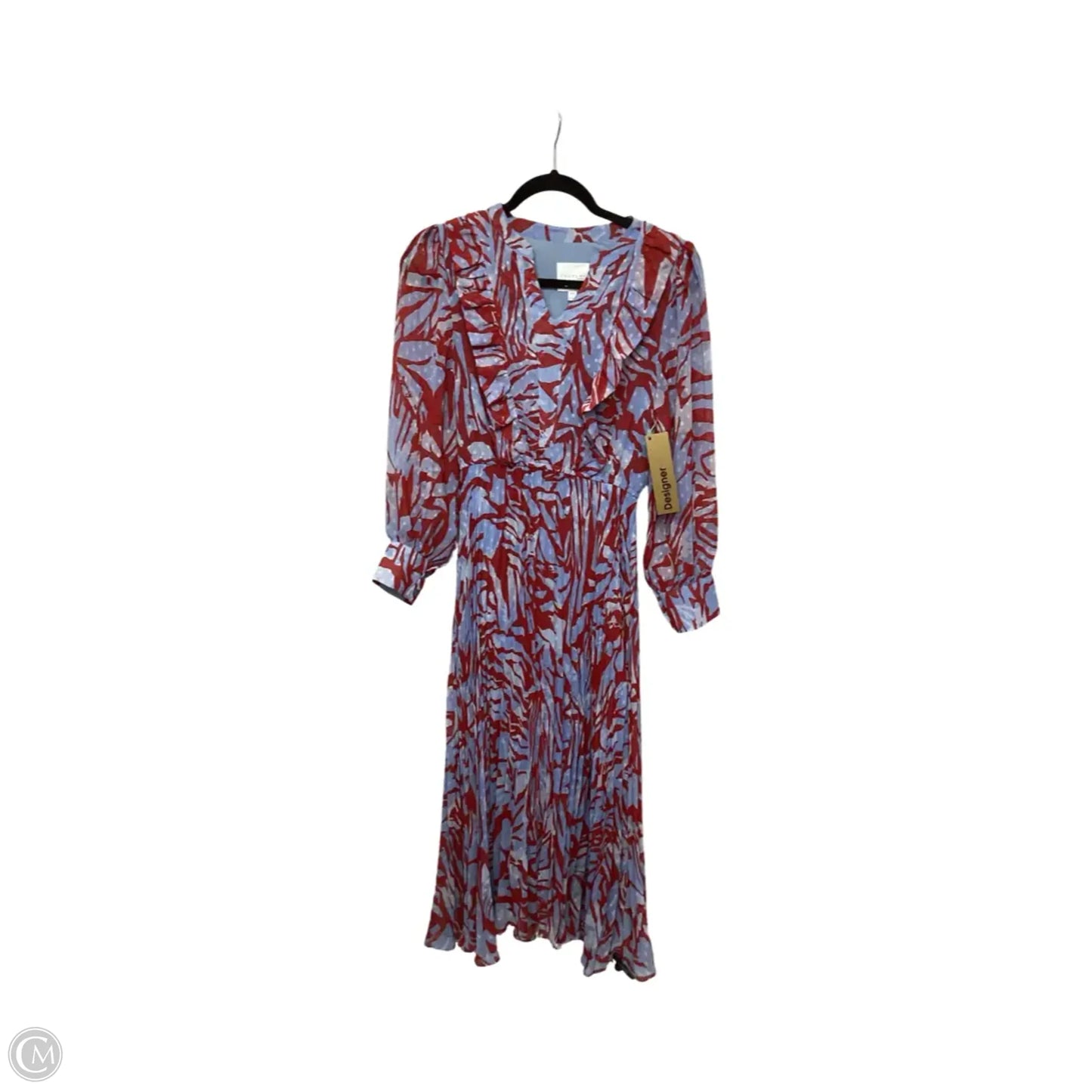 Designer Dress Casual Maxi By Clothes Mentor In Blue & Red, Size: S