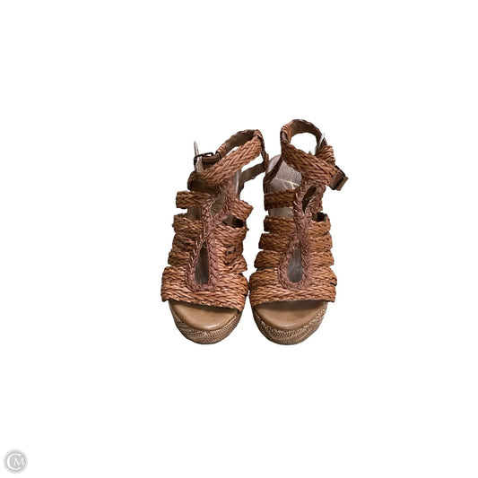 Sandals Heels Wedge By Blowfish In Brown, Size: 8.5