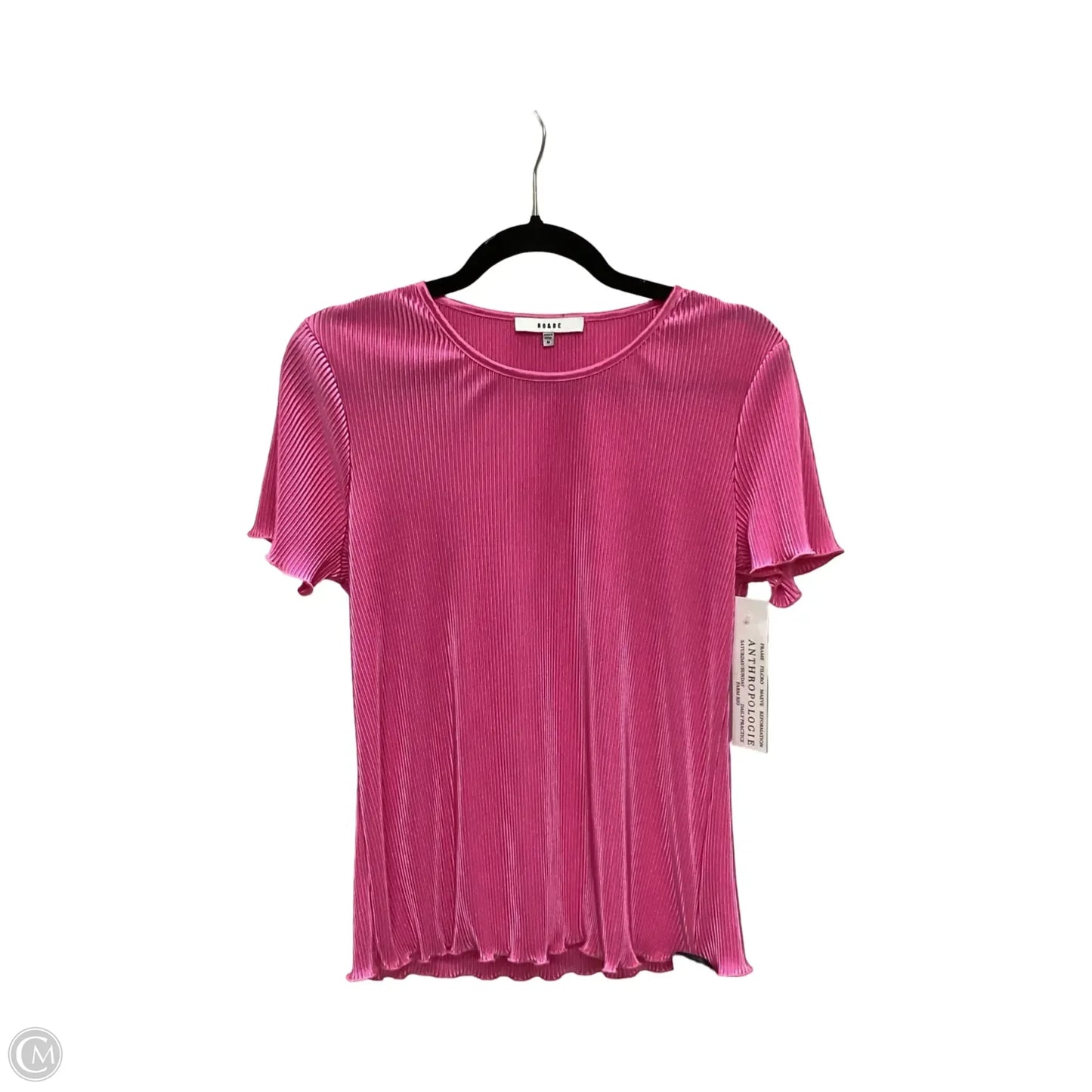 Blouse Short Sleeve By Ro & De In Pink, Size: M